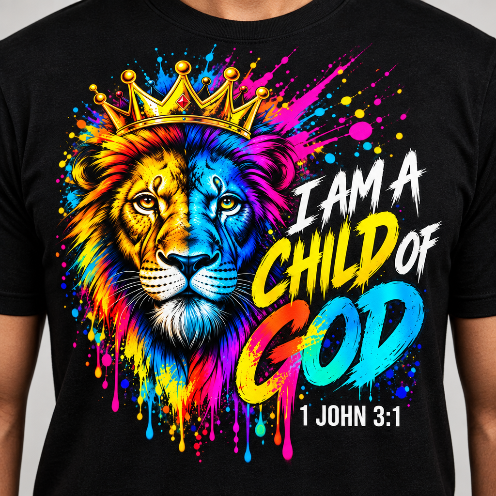 Child of God T-Shirt - Print Close-Up